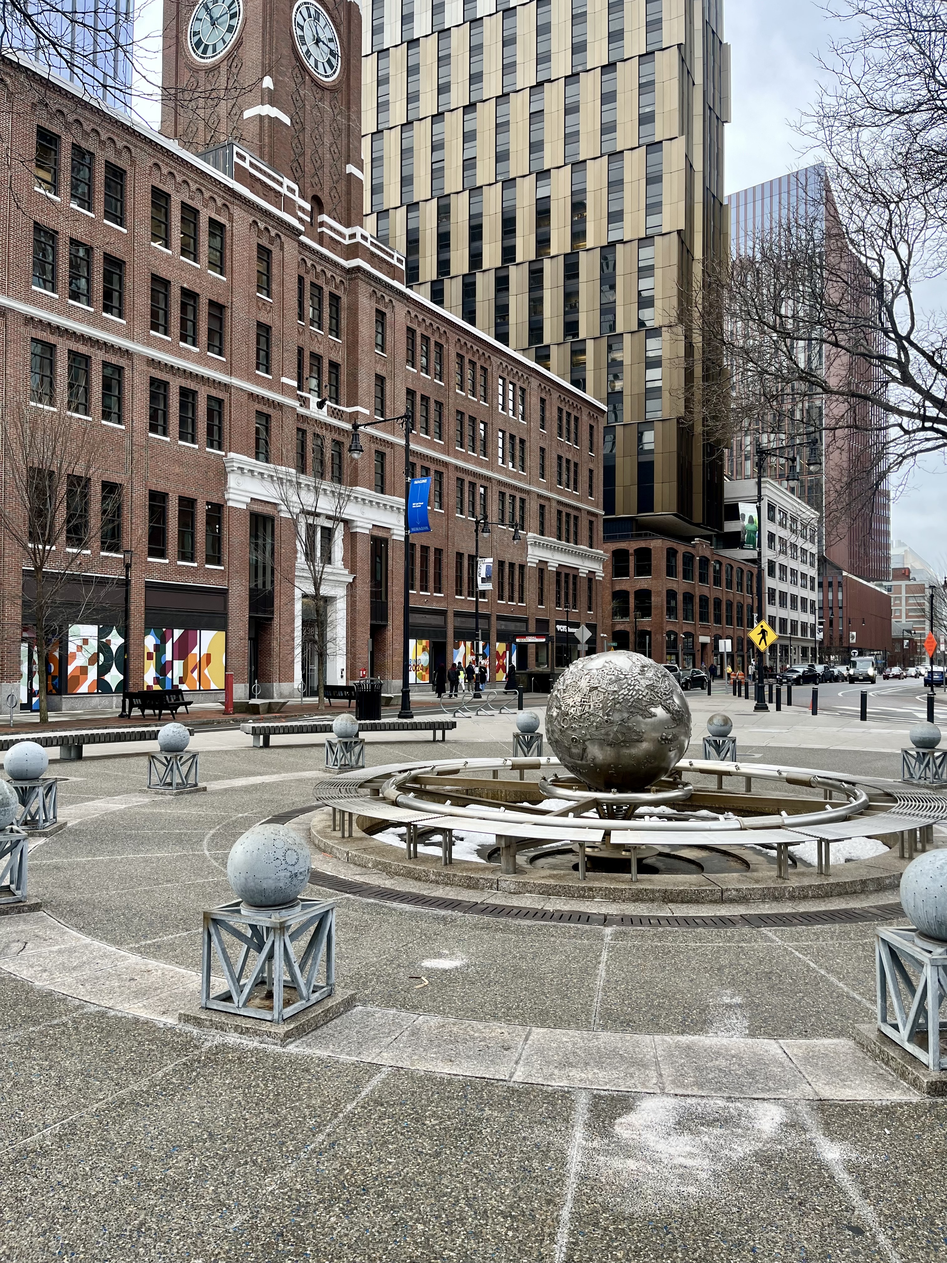 A square in downtown Cambridge