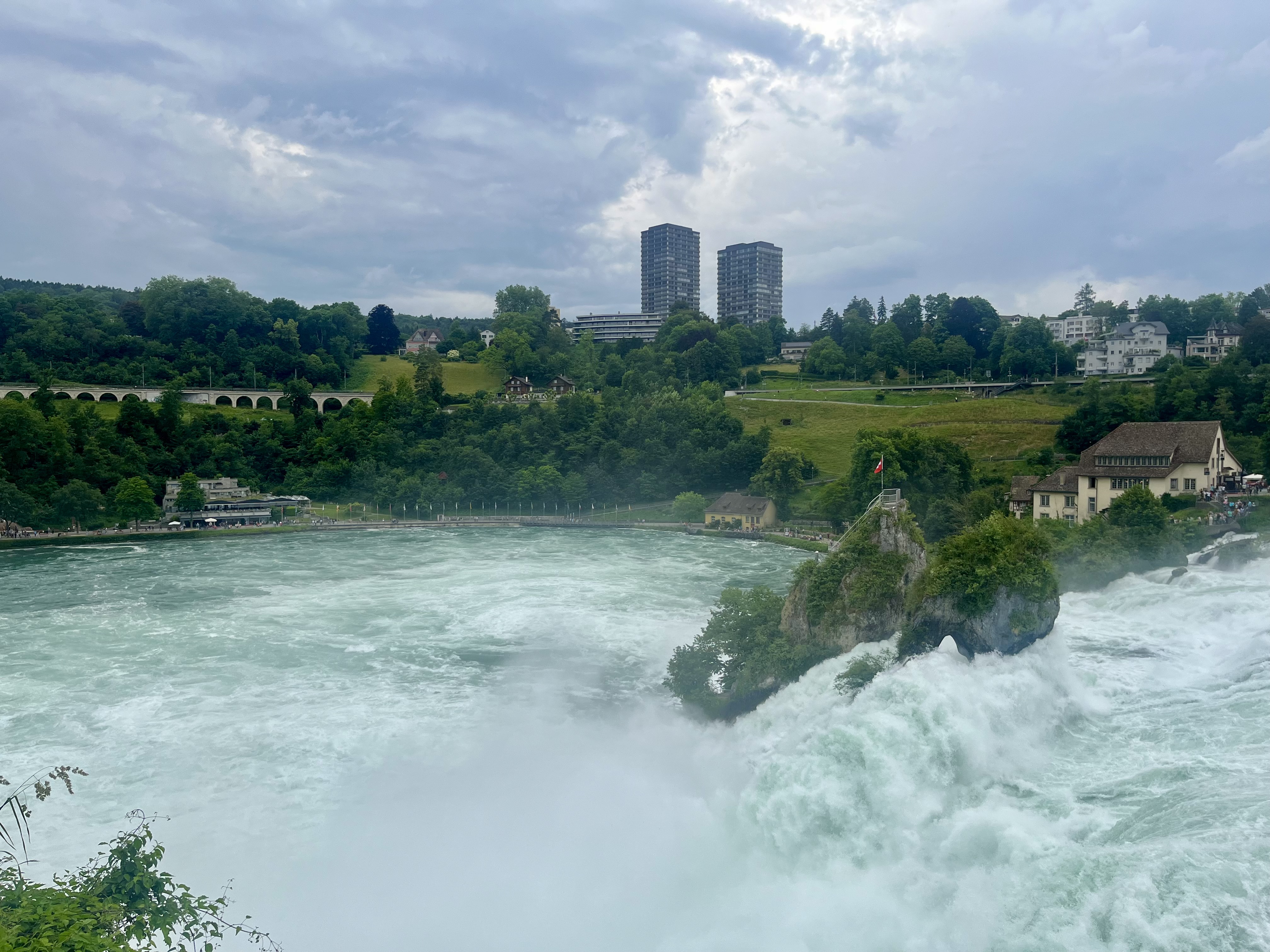 Rhine falls crashing down