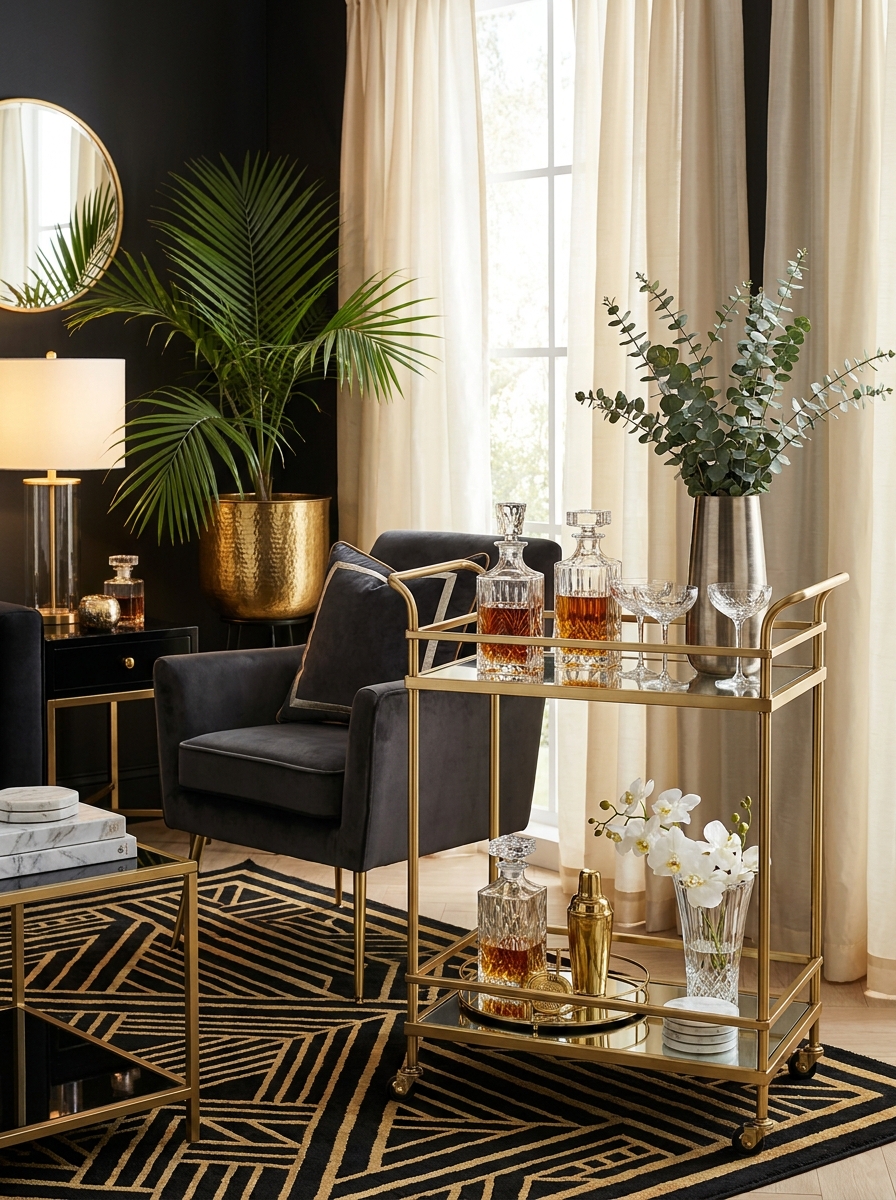 The Statement Bar Cart That Steals Every Scene