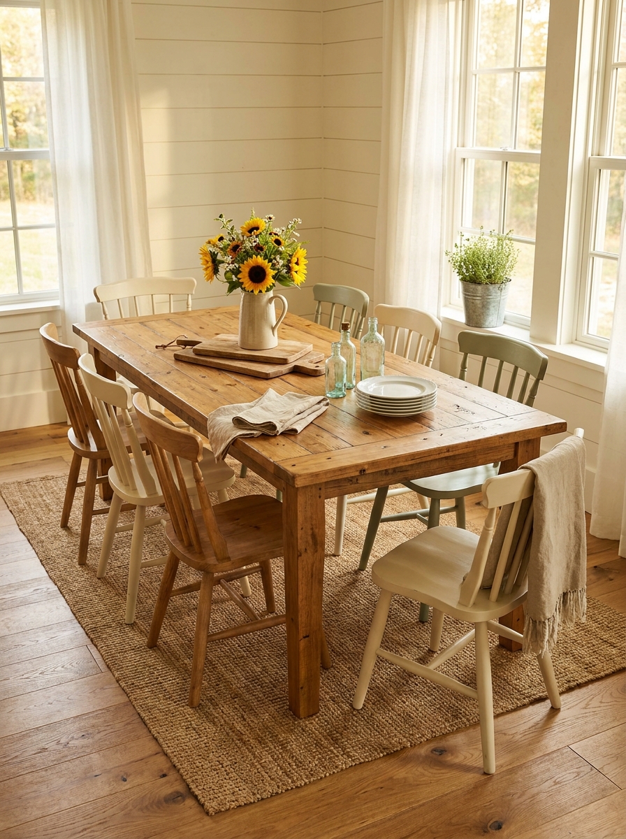 The Reclaimed Wood Table That Sets the Tone