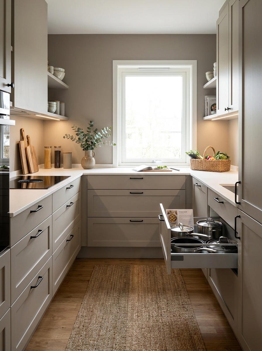 Use Drawers Instead of Lower Cabinets Wherever You Can