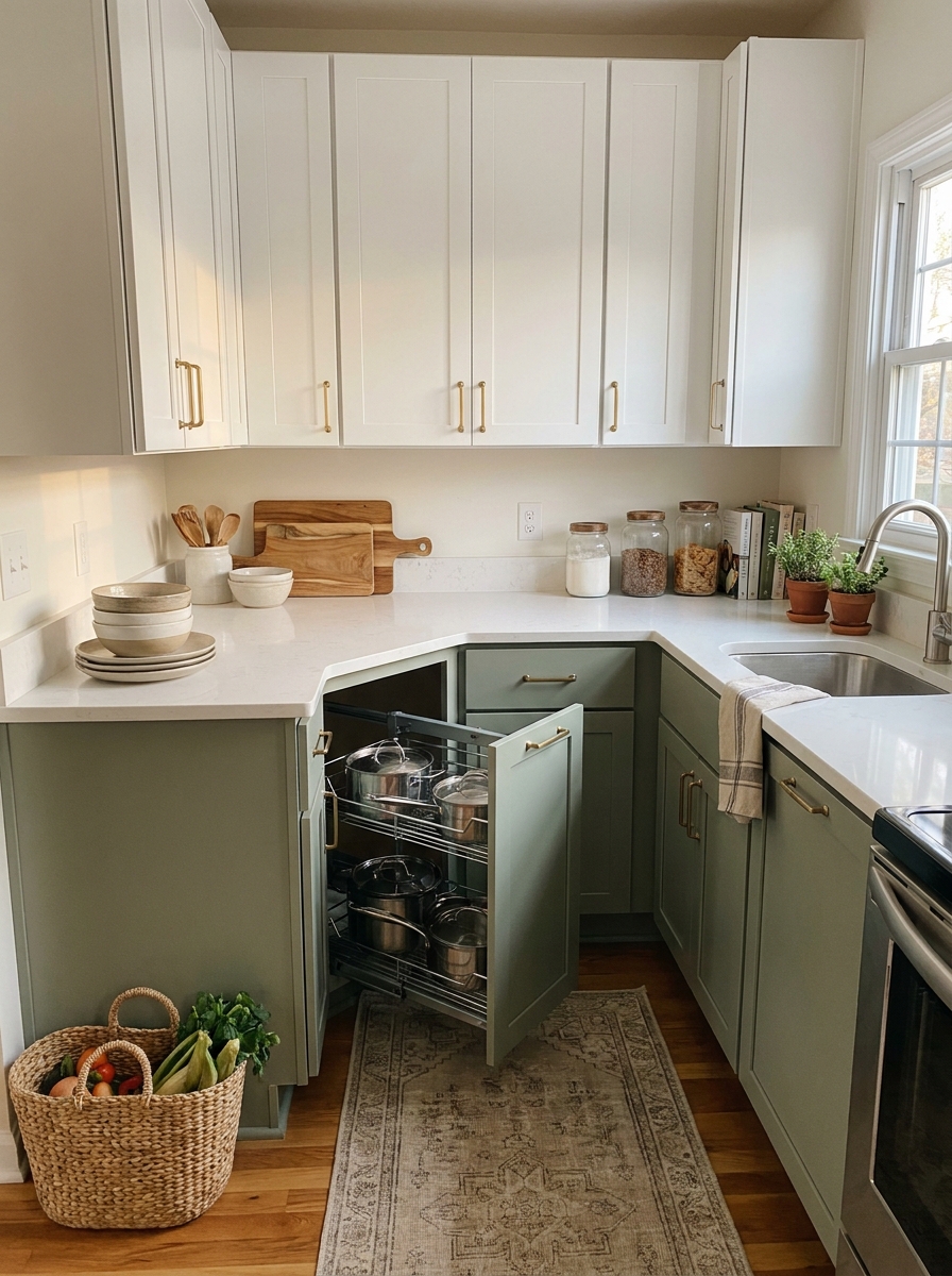 Make Corners Work Harder With Pull-Outs and Lazy Susans