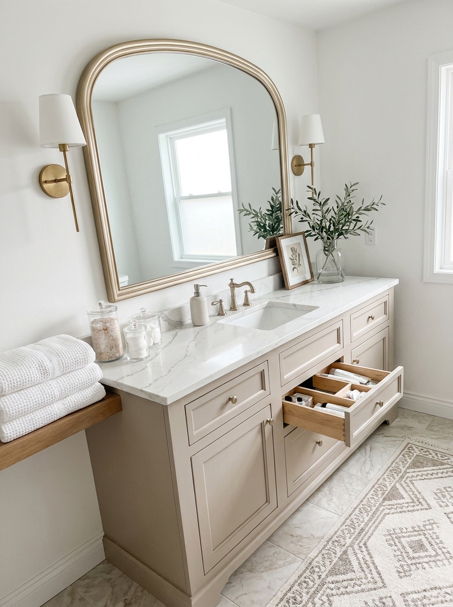 Swap the Flat Mirror for a Framed Statement Piece