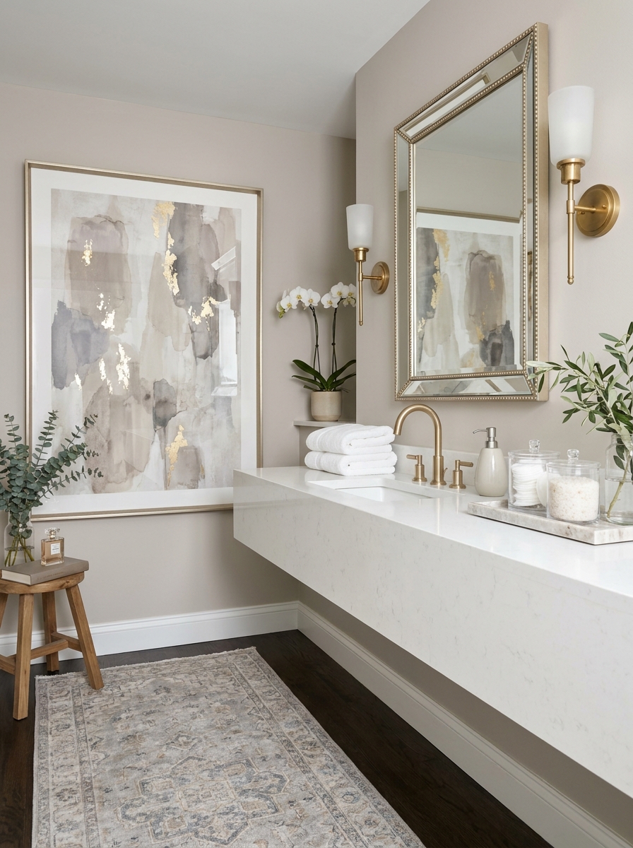 Use Oversized Art to Make the Room Feel Designed, Not Leftover