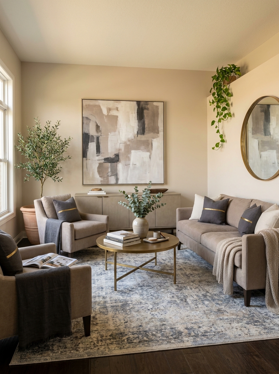 Finish the Room With Oversized Art That Sets the Mood