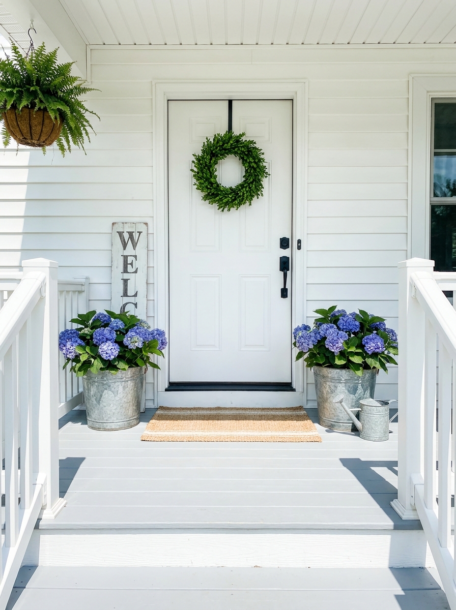 The Symmetrical Welcome with Matching Planters