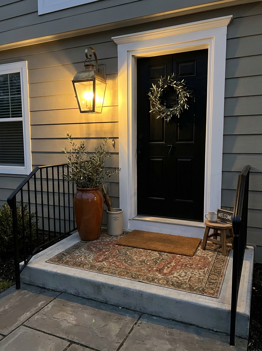 Highlight a Small Stoop With One Statement Light