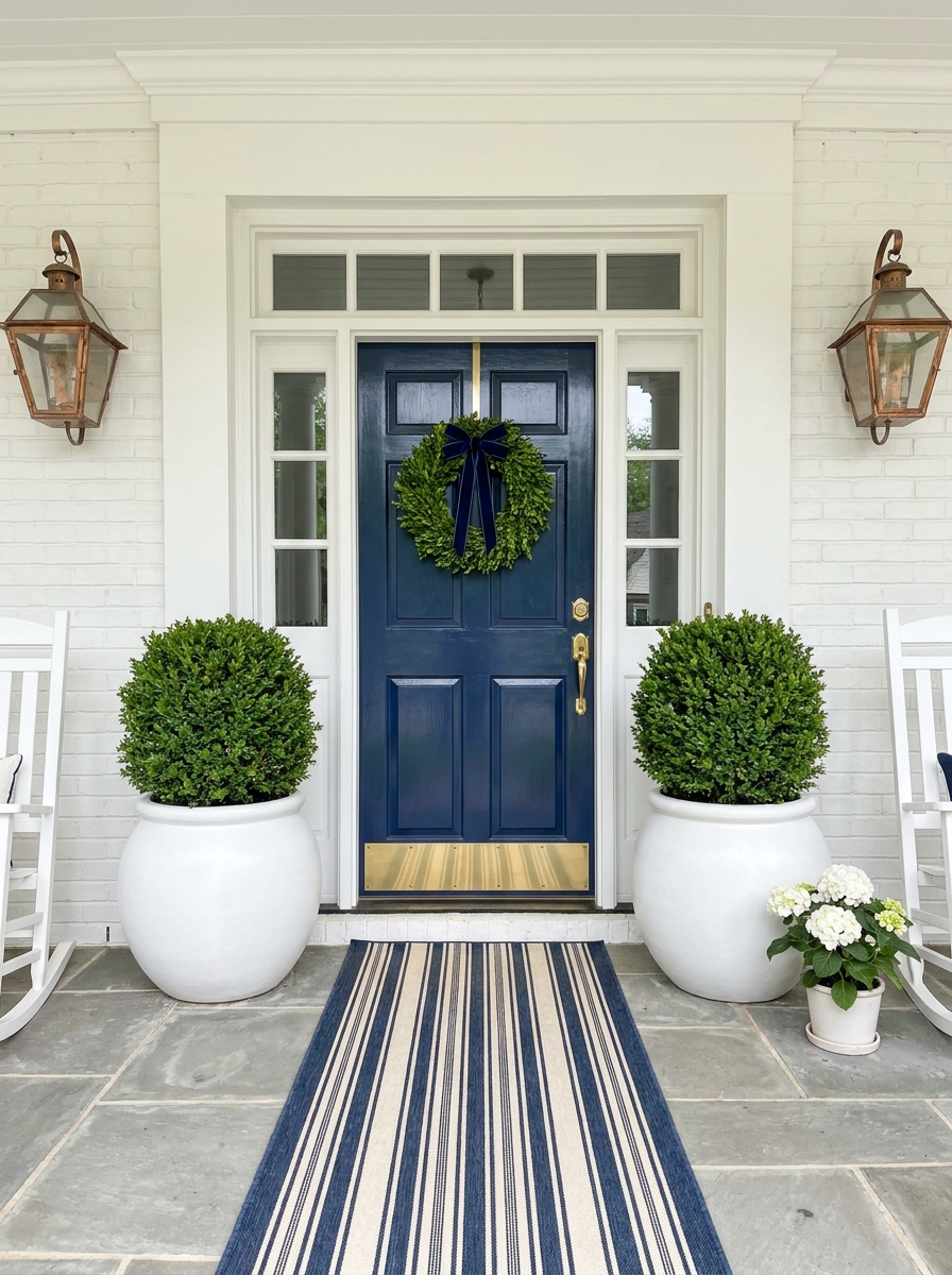 Symmetrical Potted Topiaries for Timeless Elegance