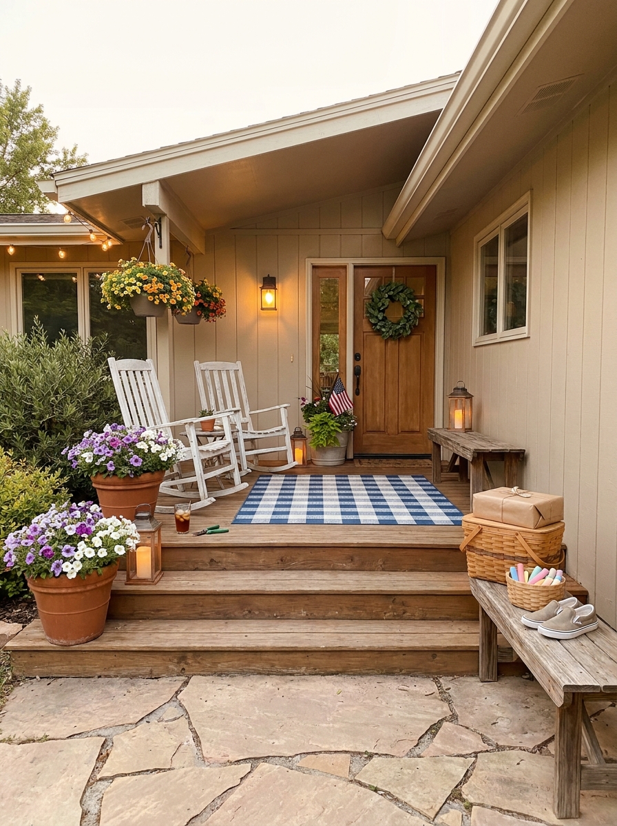 Keep the Porch Clutter-Free With a Pretty Spot for Everyday Drop Zone Items
