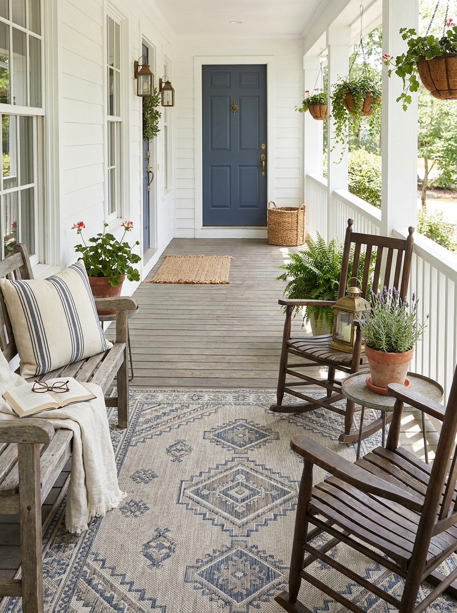Use a Rug to Separate the Door Zone From the Seating Zone