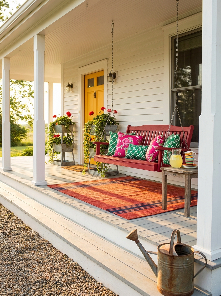 Hang a Swing or Bench in an Unexpected Color