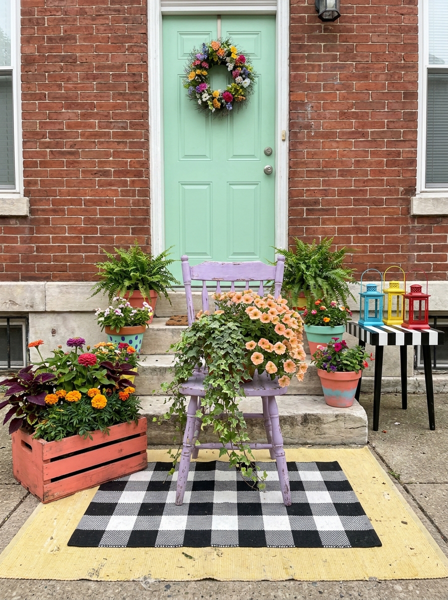 Use Painted Furniture as Planters (Yes, Really)