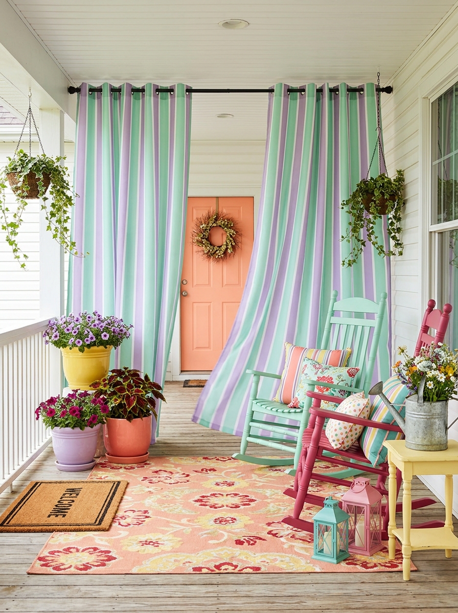 String Up Outdoor Curtains in a Print That Makes You Grin