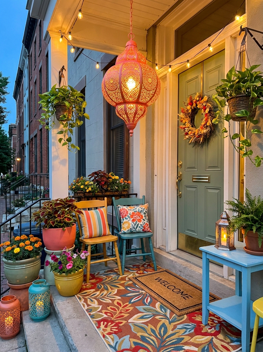 Swap Your Porch Light for a Colorful Statement Fixture