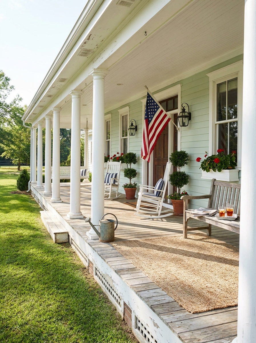 Lean Into Americana With Shutters, Flags, and Simple Color