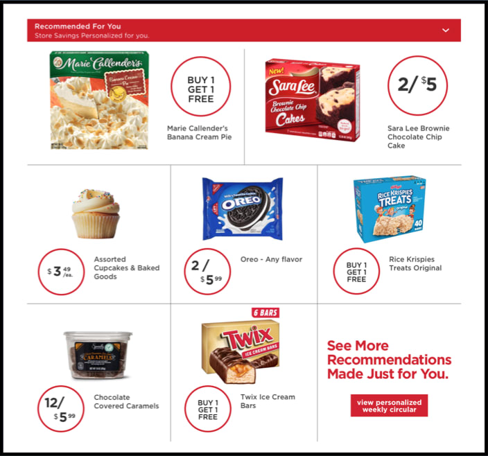 Screenshot of a circular.