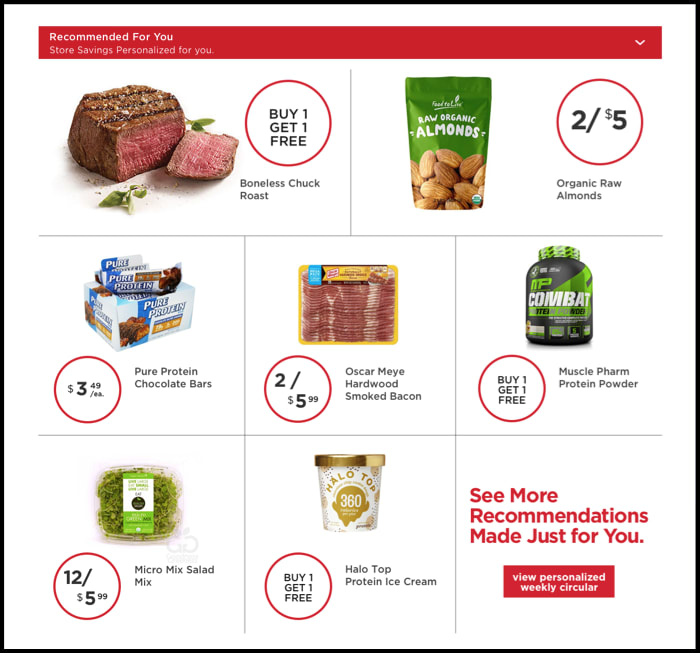 Screenshot of a circular.