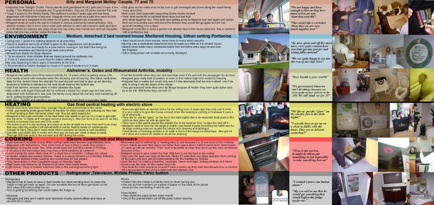 Completed template with descriptions of the data points for the persona data and product data. Photos depicting each section is present. 