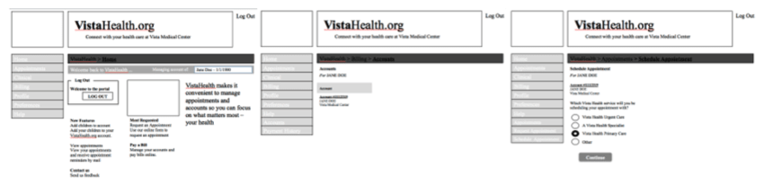 three screenshots with no titles