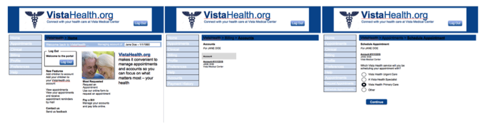 three screenshots with no titles