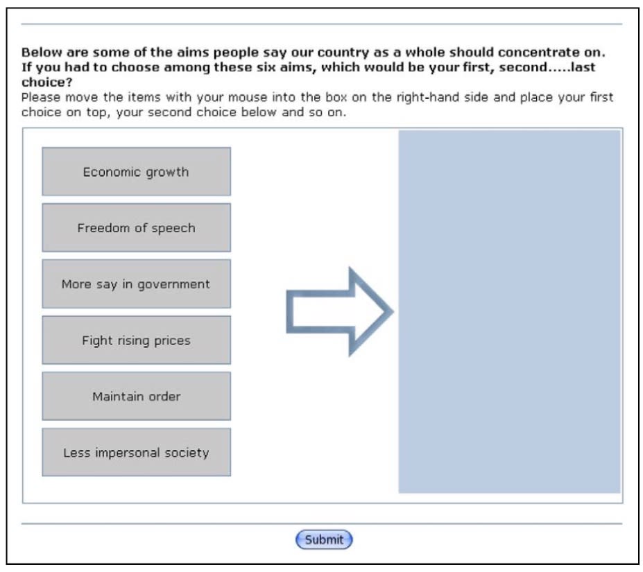 Screenshot of a drag-and-drop design using columns