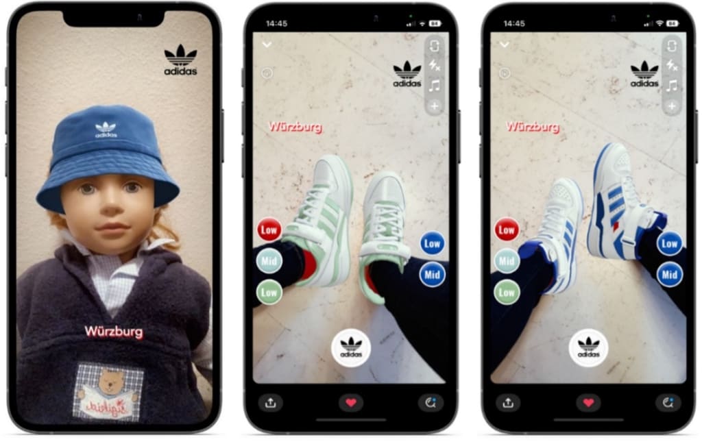 The Adidas AR lens “Forum sneaker.”