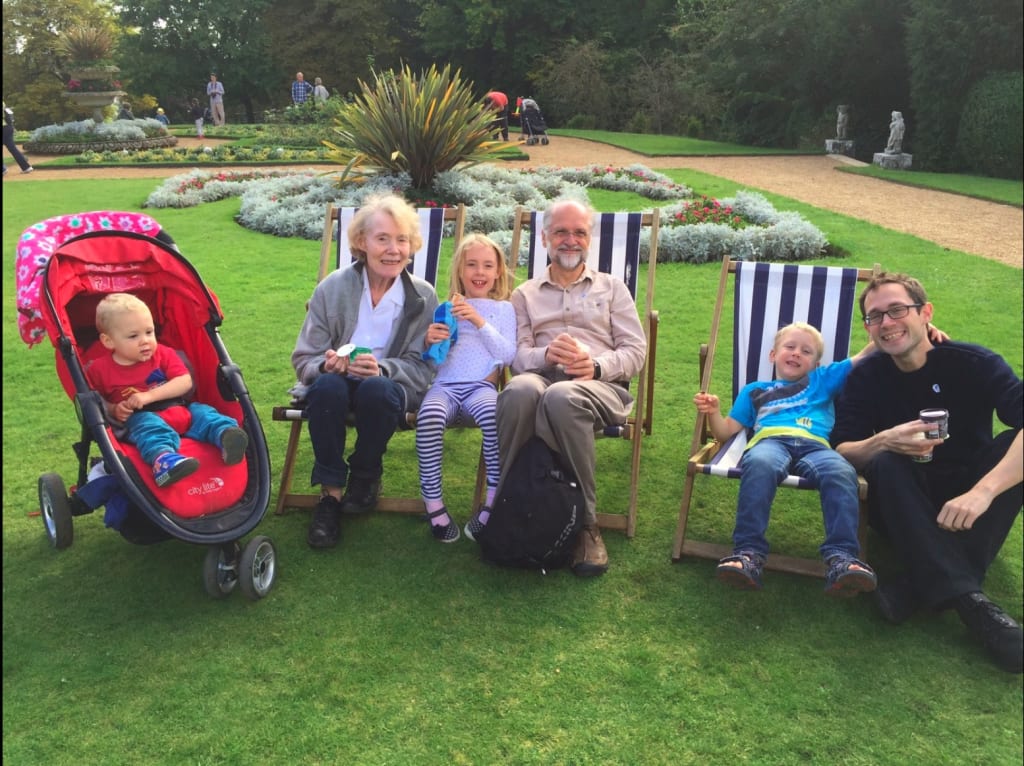 Group family photo with Nigel.