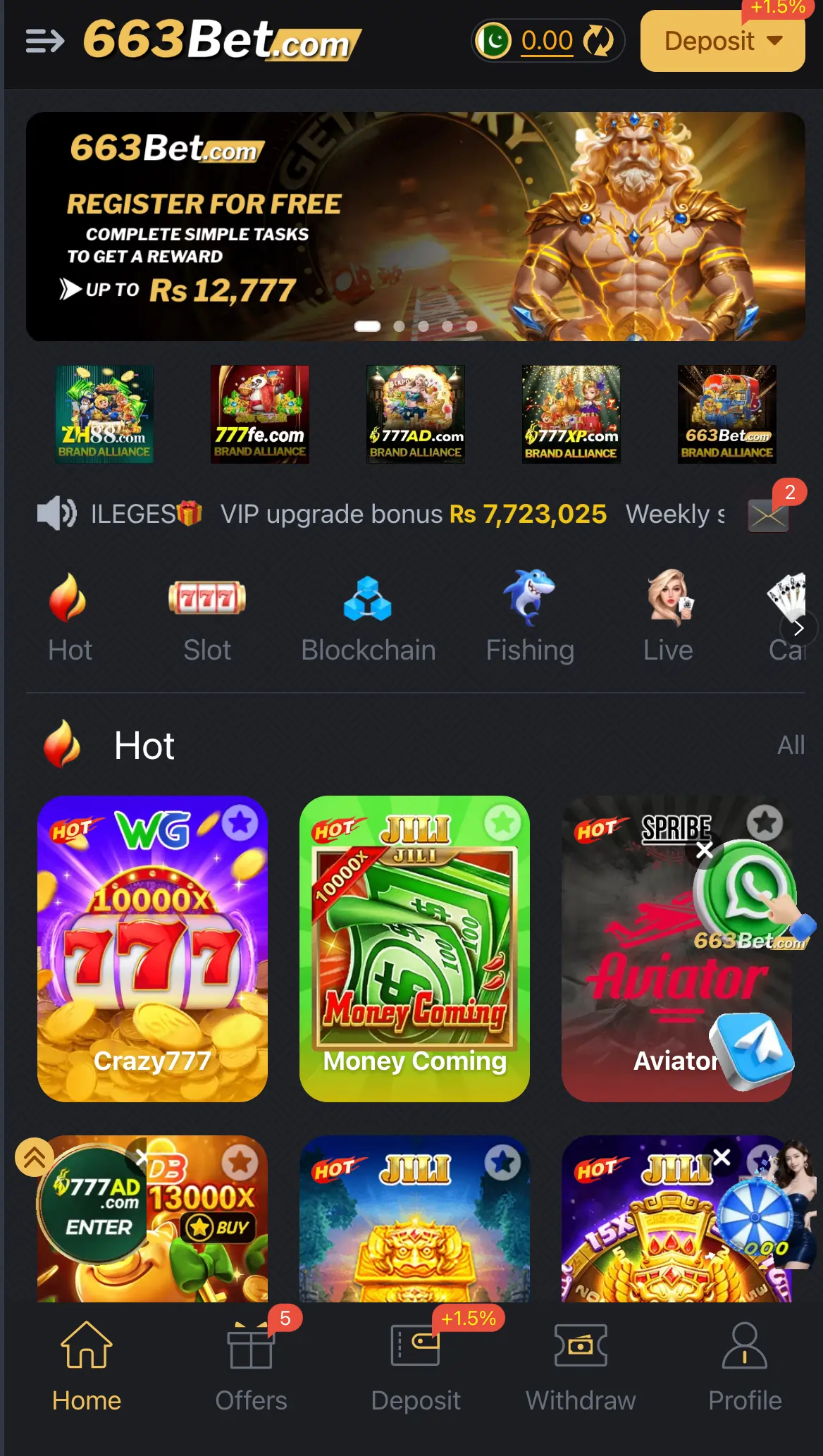 663Bet Game Apk Download for Free in Pakistan Screenshot 2
