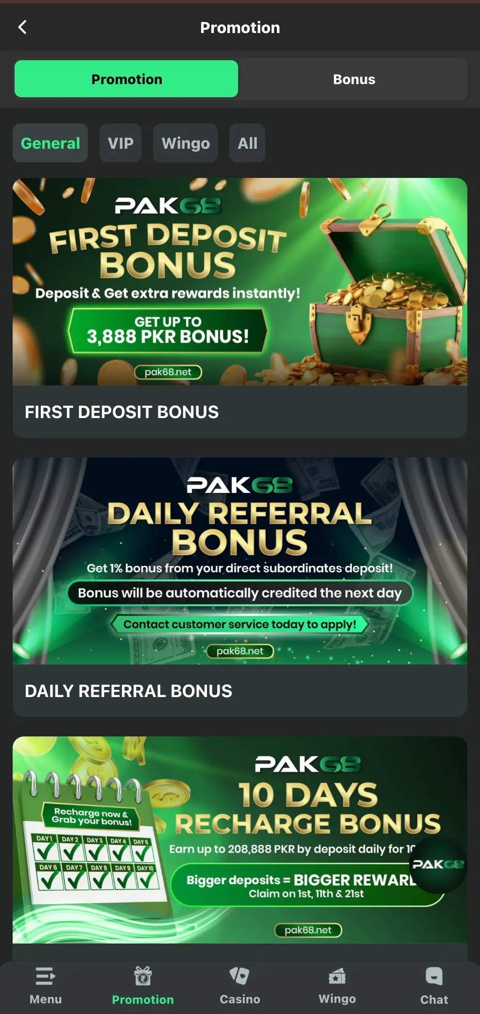 Pak68 Game App Download APK 2026 – Earn Money Online Screenshot 2