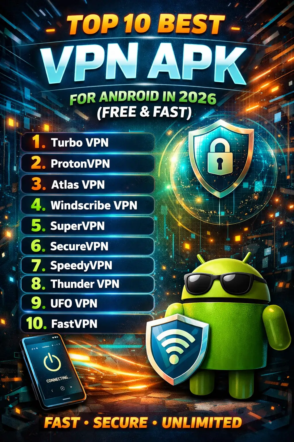 Top 10 Best VPN APK for Android in 2026 (Free & Fast) - LiveAPK Intelligence Report