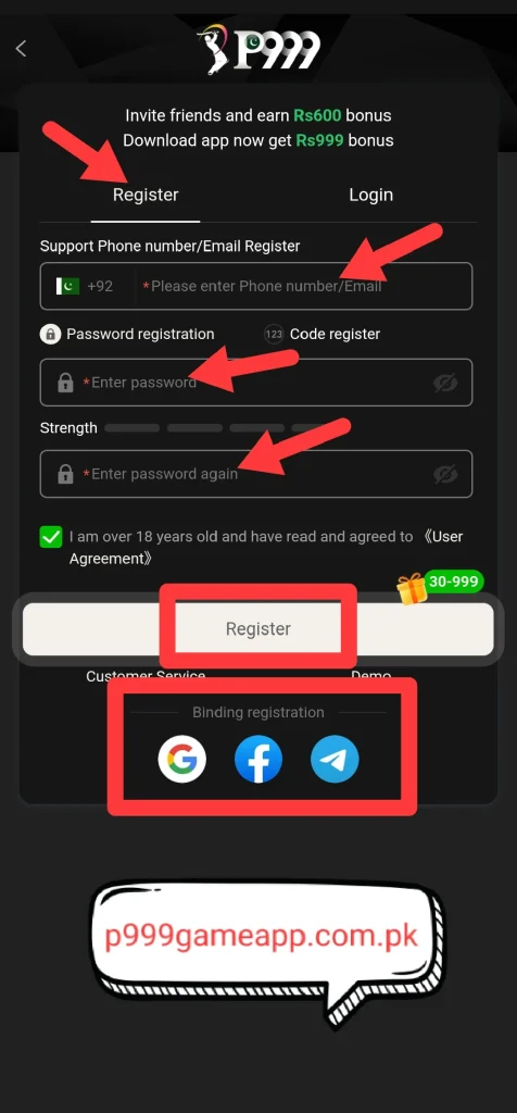 P999 Game APK Download 2026 – Real Money Earning App in Pakistan Screenshot 4
