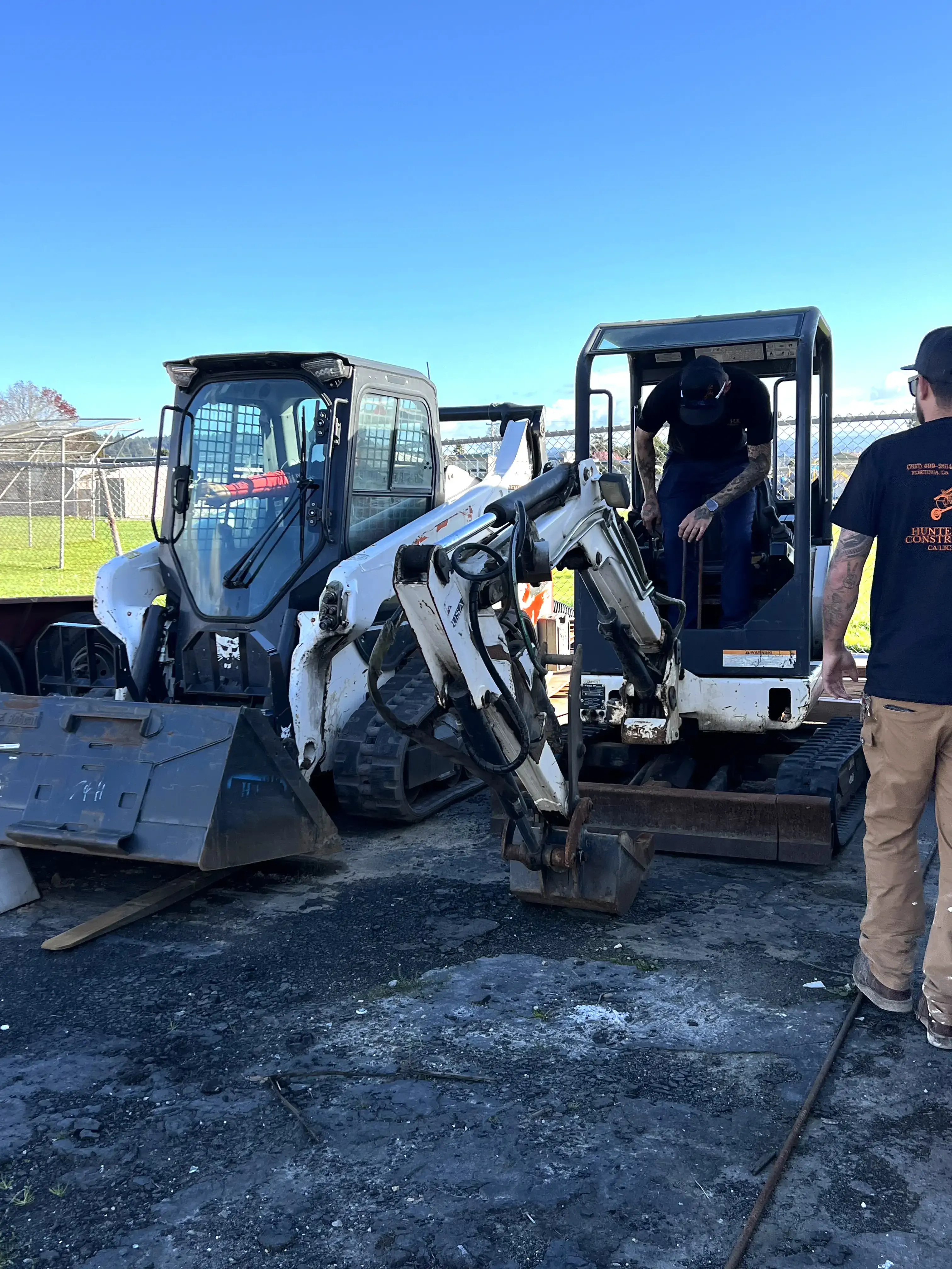 Background image of construction equipment