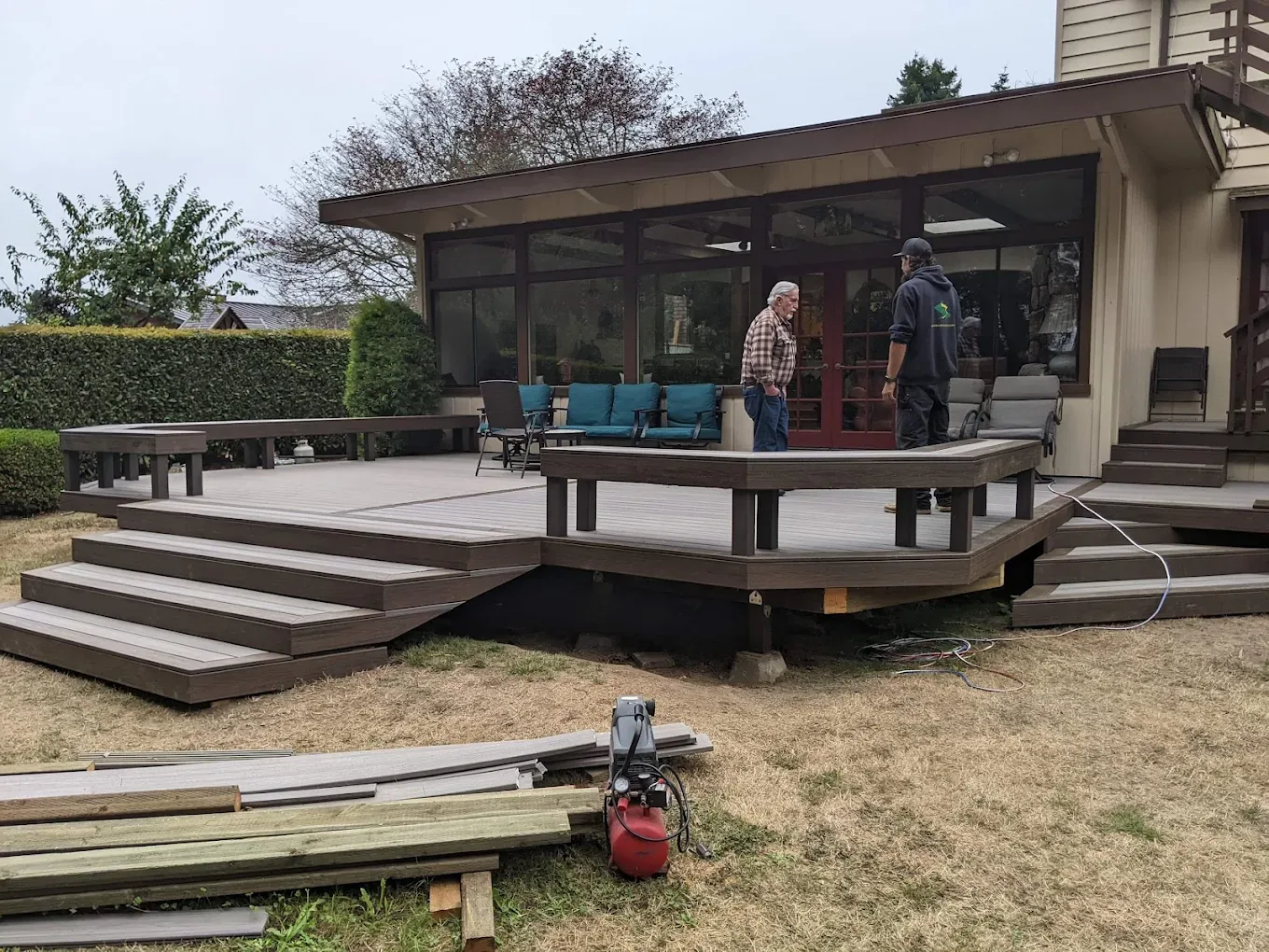 Custom wood driveway gate