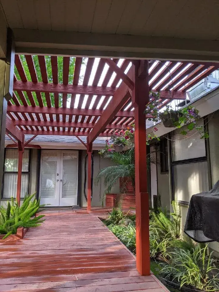 Pergola covered patio