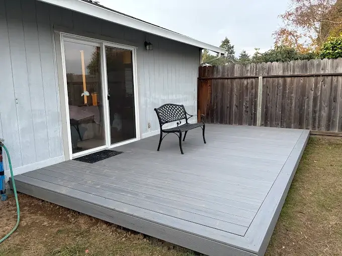 Composite backyard deck