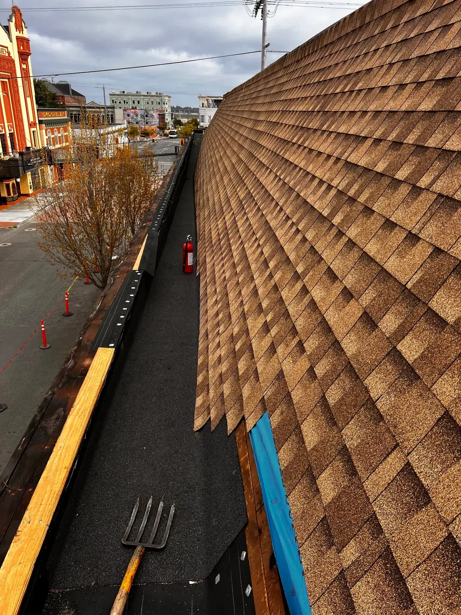 Finished commercial roofing installation