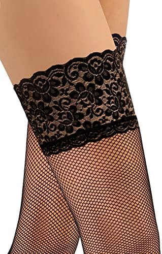 Vue 5 de Bas Autofixant Resille Dentelle