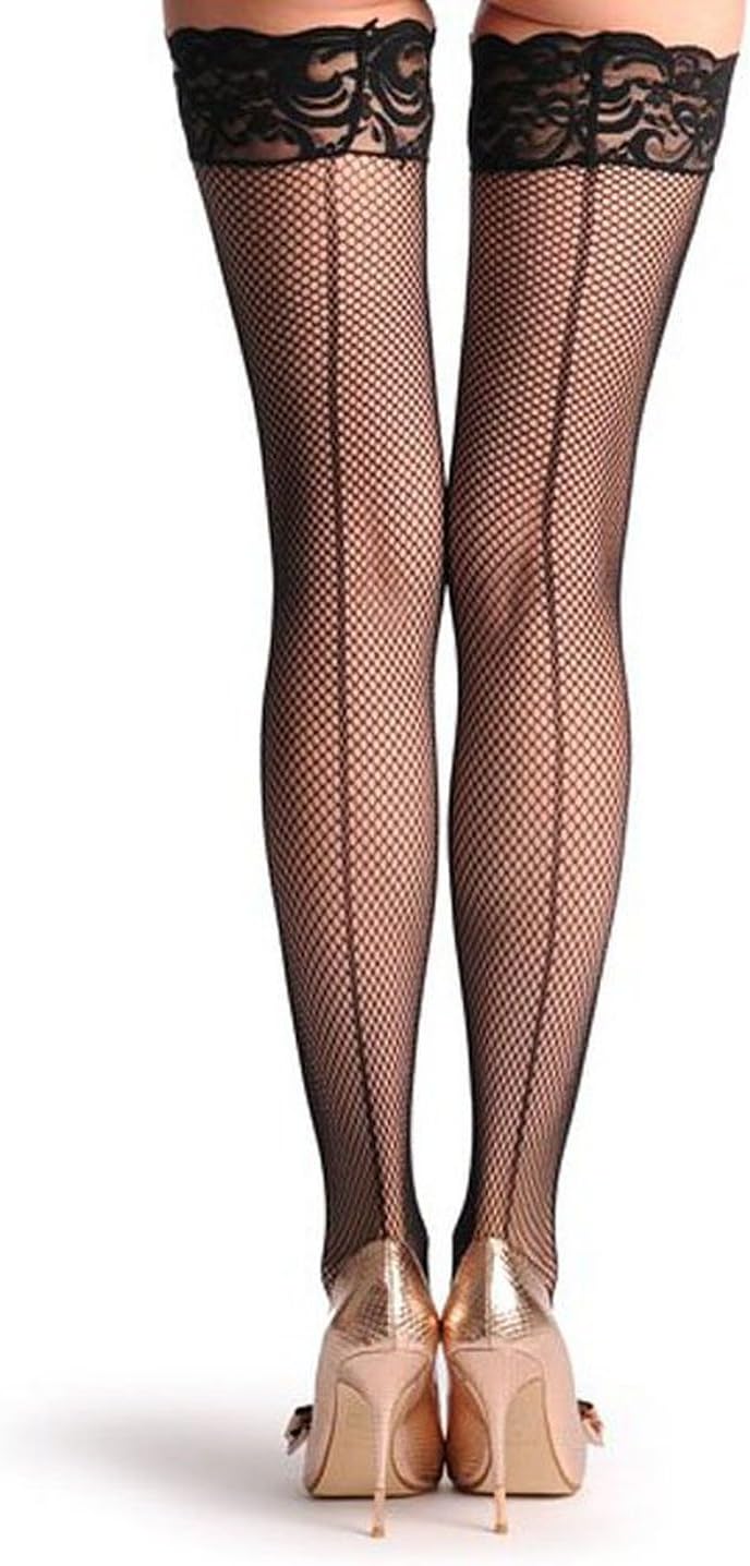 Bas Resille Noir Dentelle