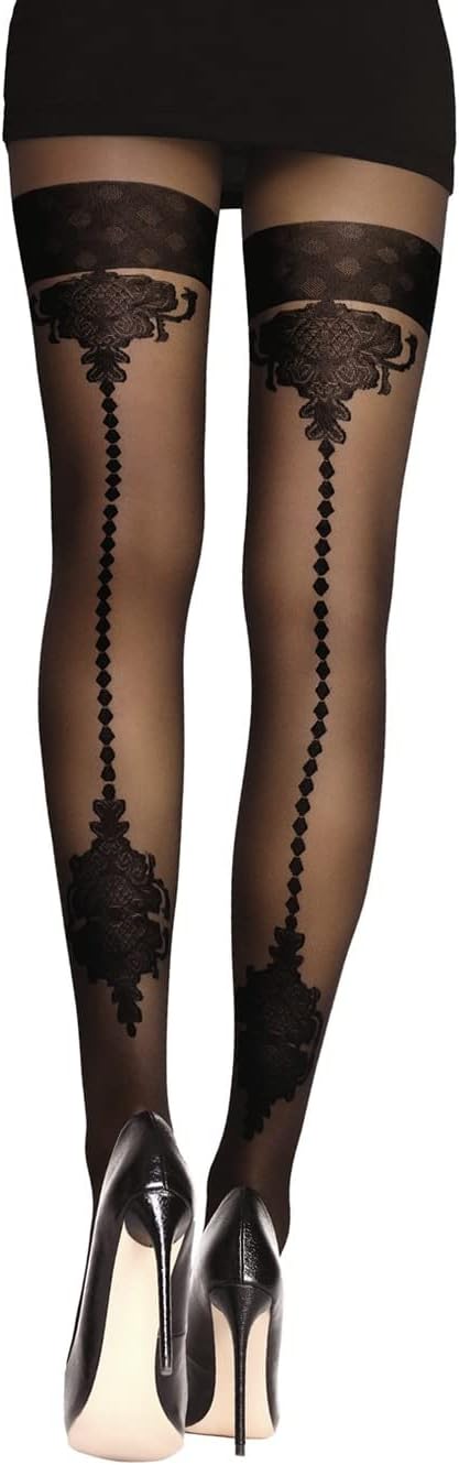 Collant Noir Fantaisie Effet