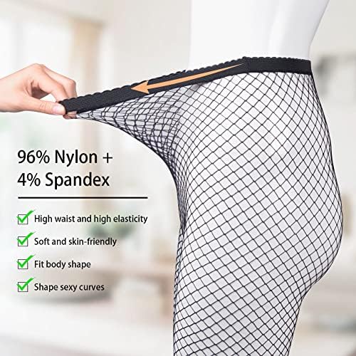 Vue 4 de Collants Resille Femme Sexy