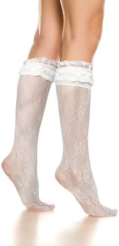 Vue 4 de Chaussettes Montantes En Resille