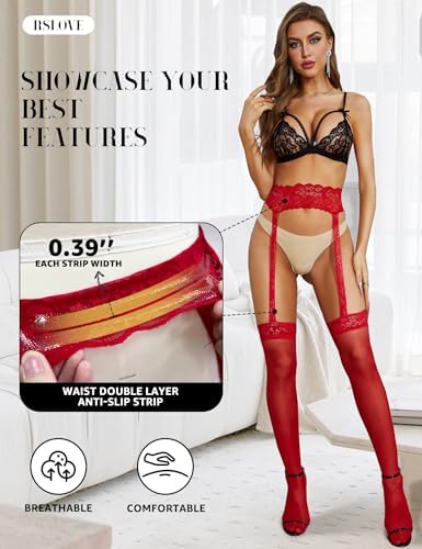 Vue 4 de Bas Porte Jarretelles Femme