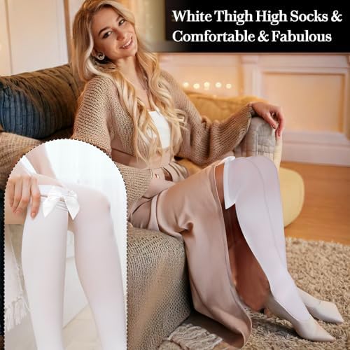 Vue 5 de Pairs White Lace Thigh