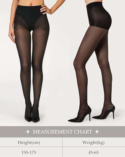 Vue 7 de Paire Collant Femme Noir