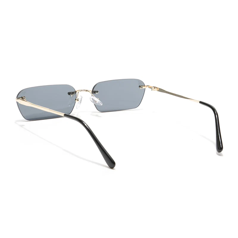 Unisex Black Rimless Rectangle with UV Protected MG3786