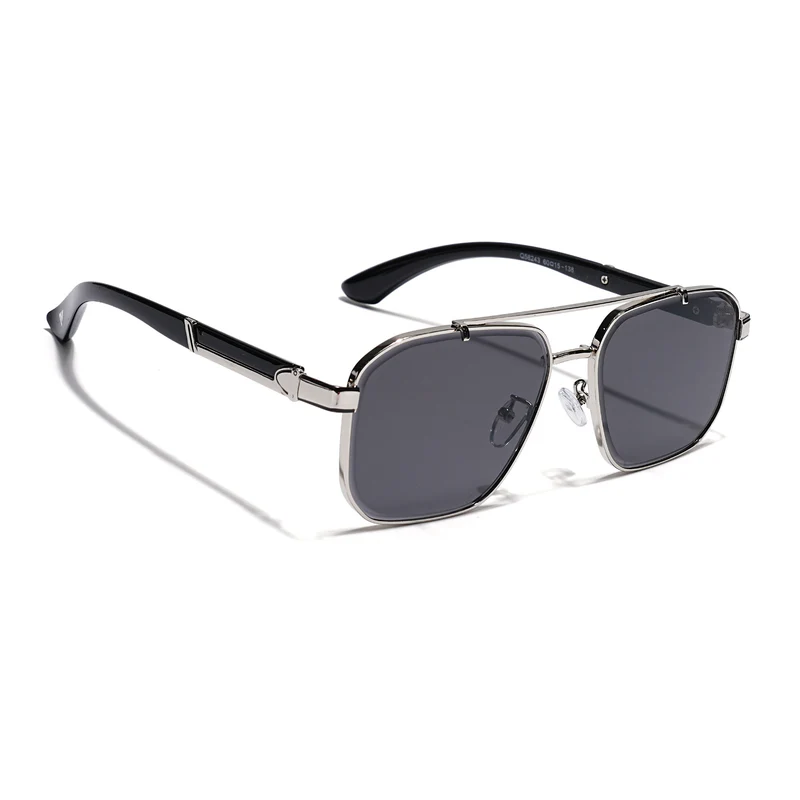 Unisex Black & Silver Wayfarer with UV Protected Lens MG4164