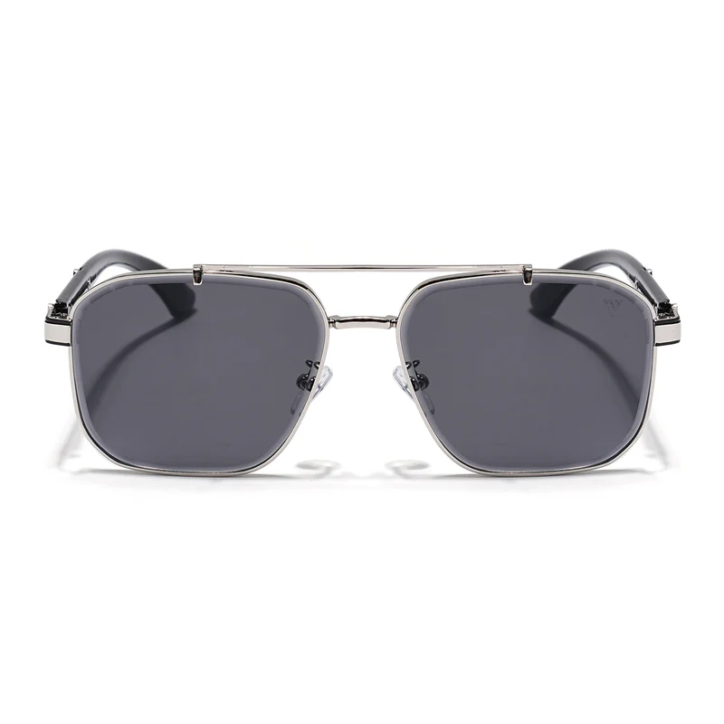 Unisex Black & Silver Wayfarer with UV Protected Lens MG4164