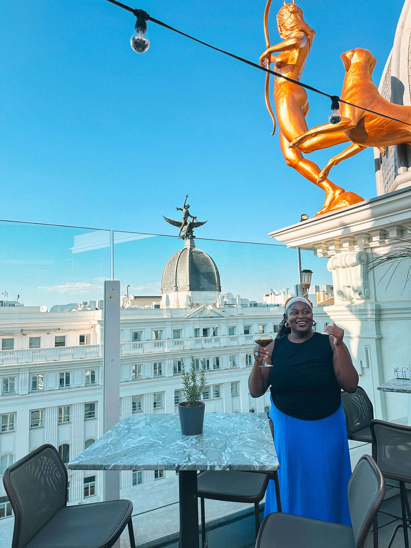 Rooftop bar in Madrid