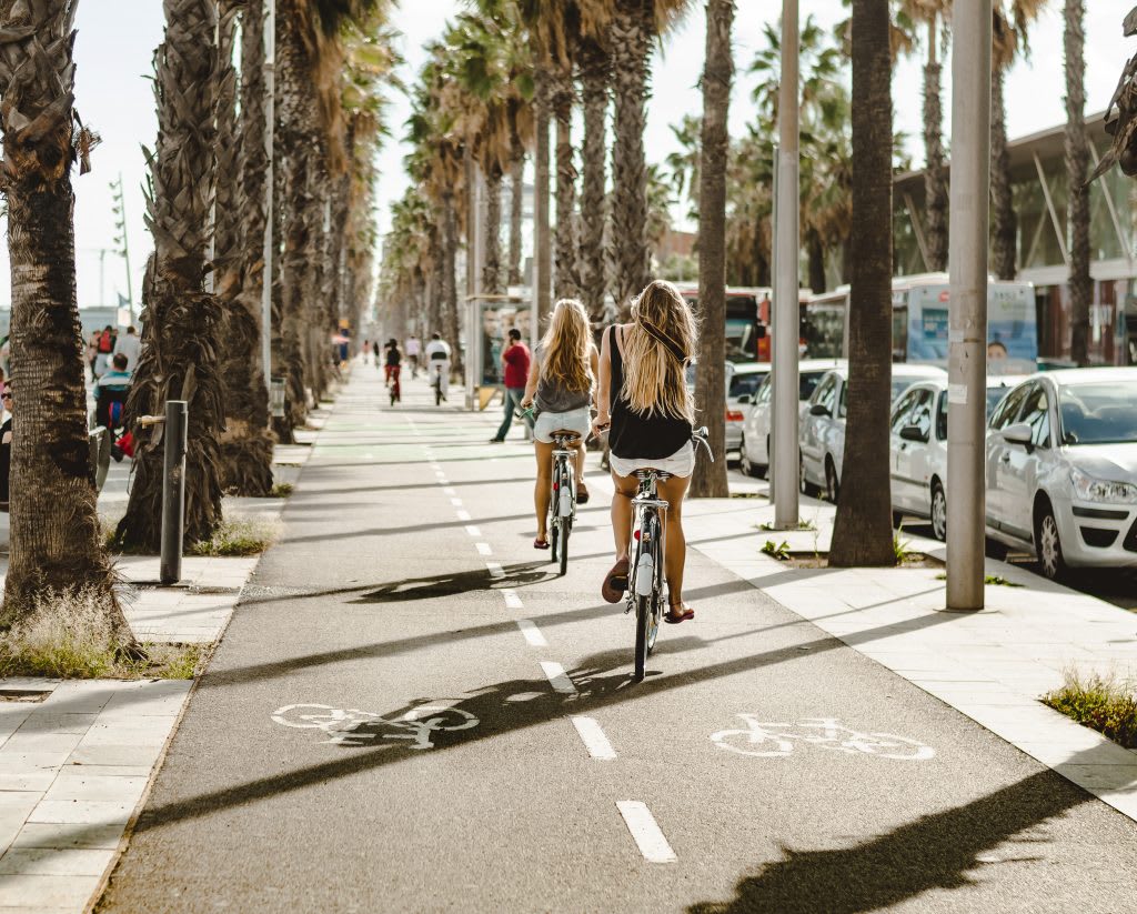 Cyclists in Barcelona