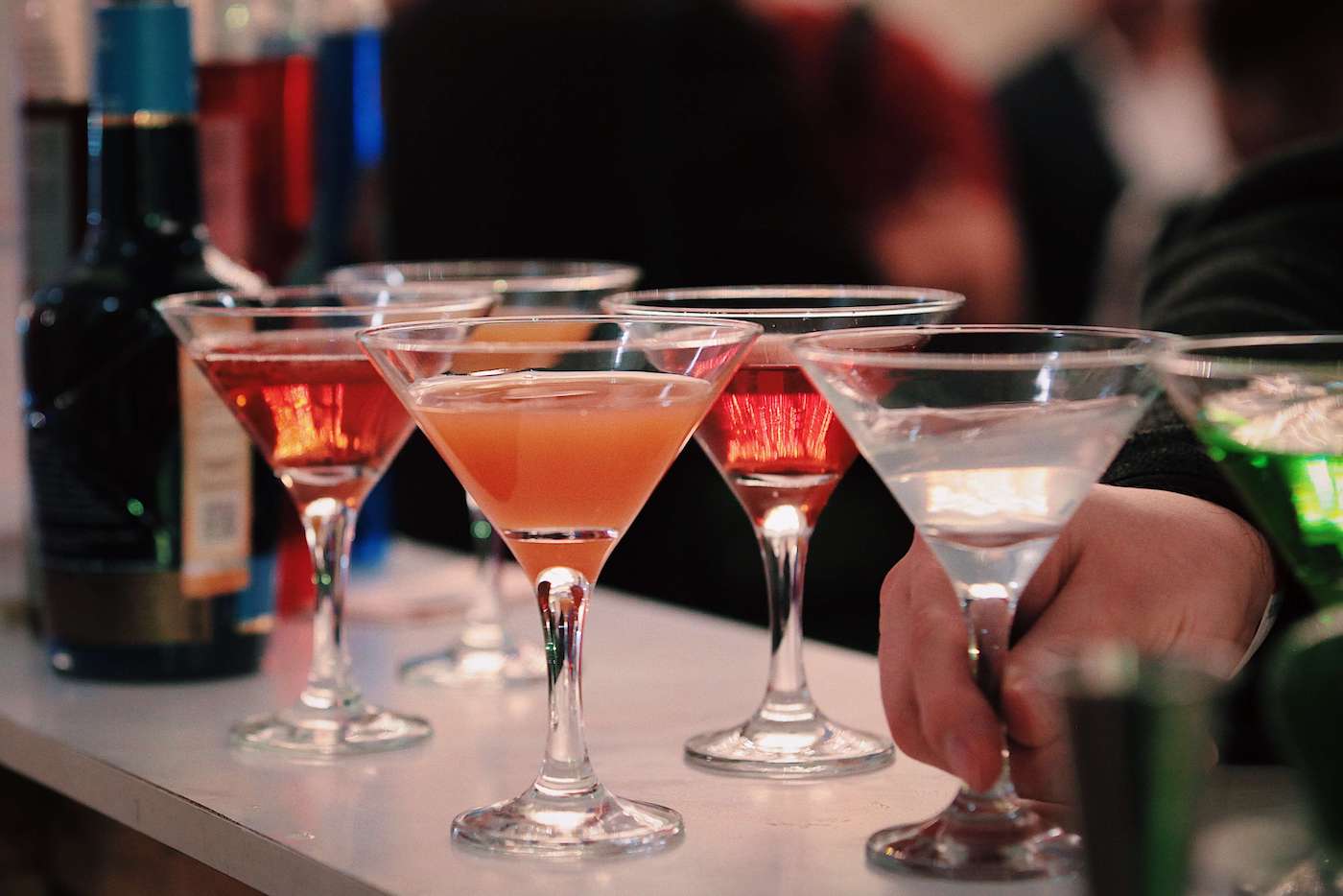 Parisian martinis pink and red